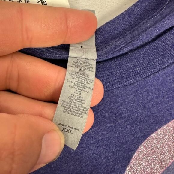 Welcome To Las Vegas Graphic Tee XL Next Level Apparel Navy Blue Cotton Blend - Picture 4 of 8